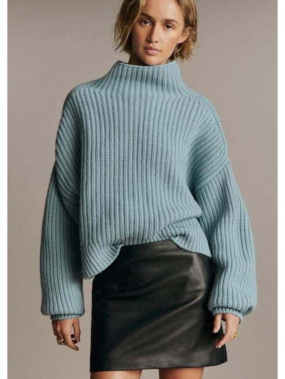 Sezane Harlow Skirt in Goat Leather Size 12 - Picture 3 of 8